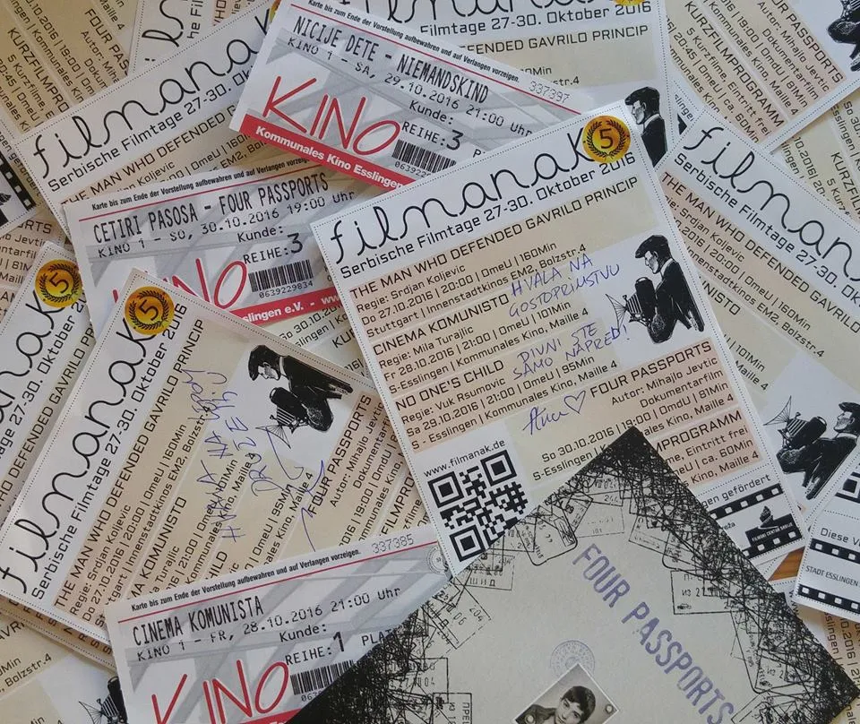 Eintrittskarten und Programmflyer von FILMANAK 2016