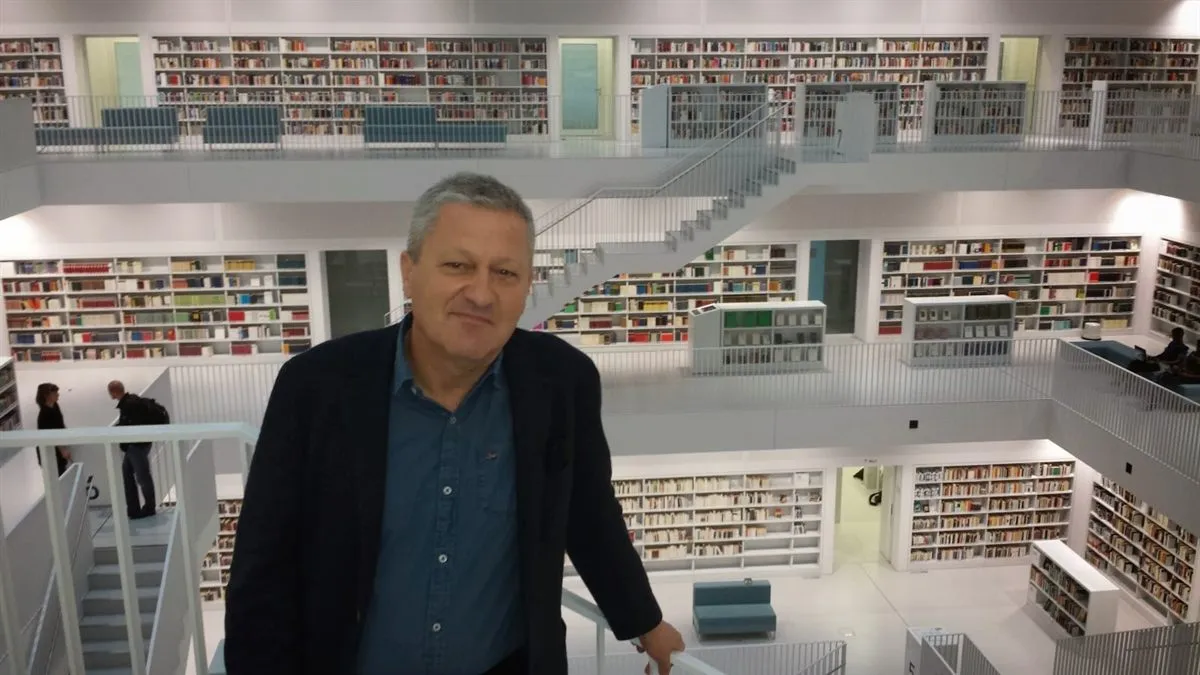 Dragan Velikić in der Stadtbibliothek Stuttgart, 2014