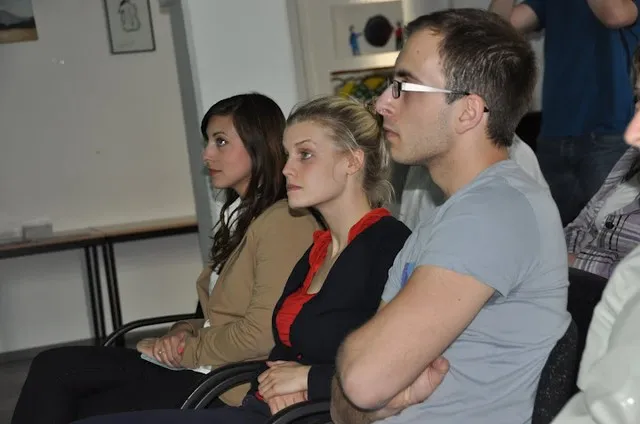 Zuhörende beim Vortrag „Zukunftstrends“, April 2012